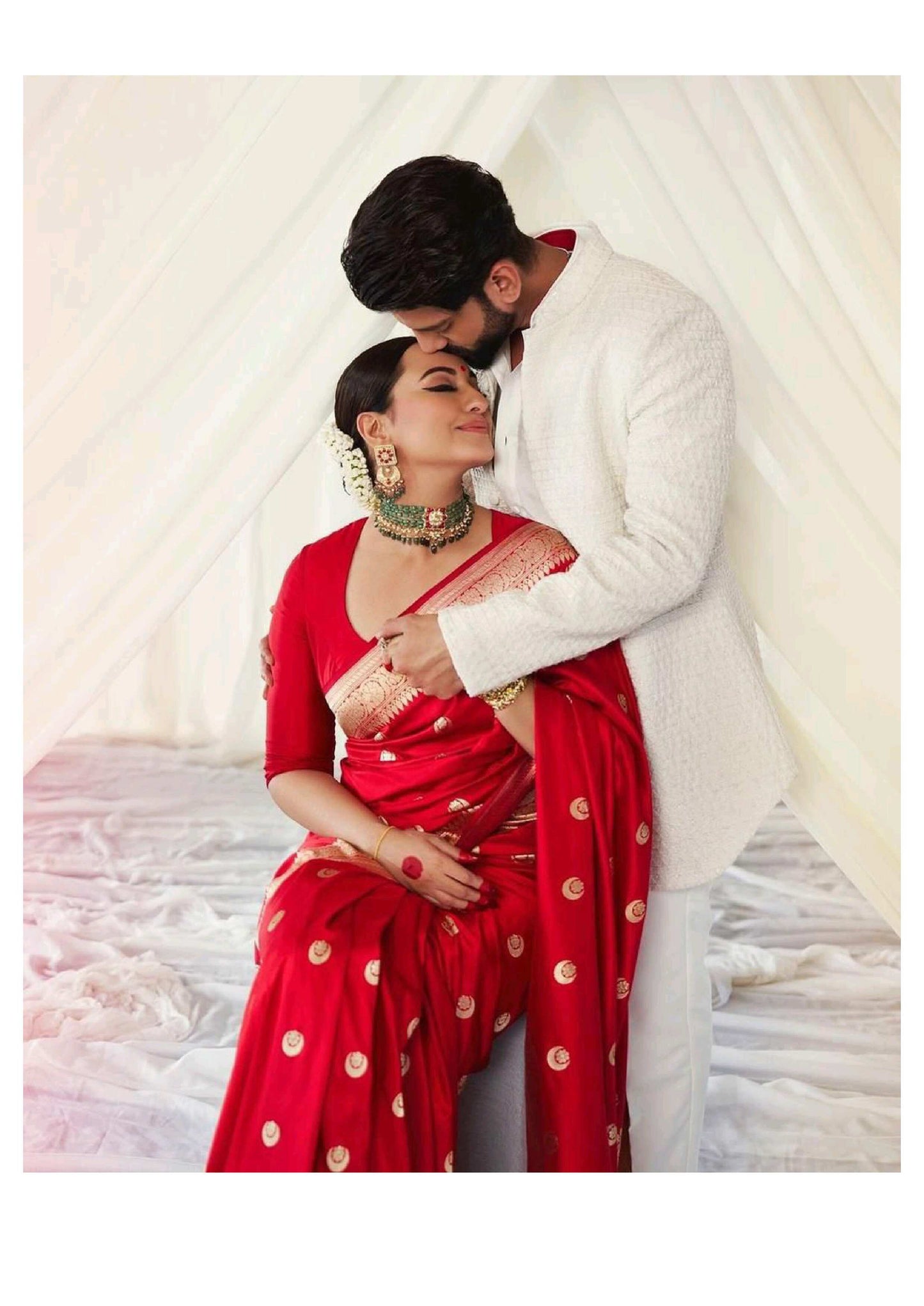 Classic Deep Red Banarasi Silk Saree