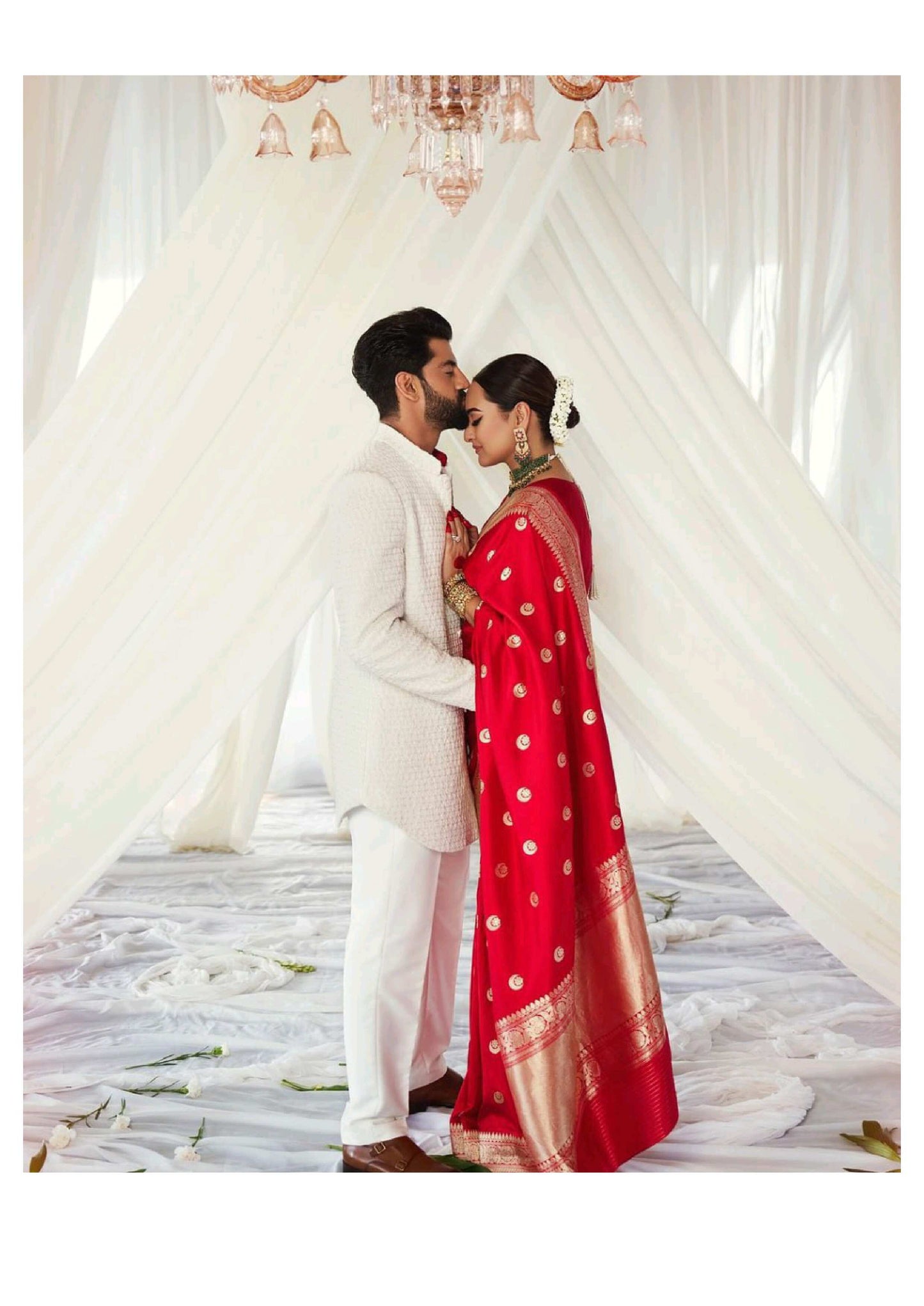 Classic Deep Red Banarasi Silk Saree