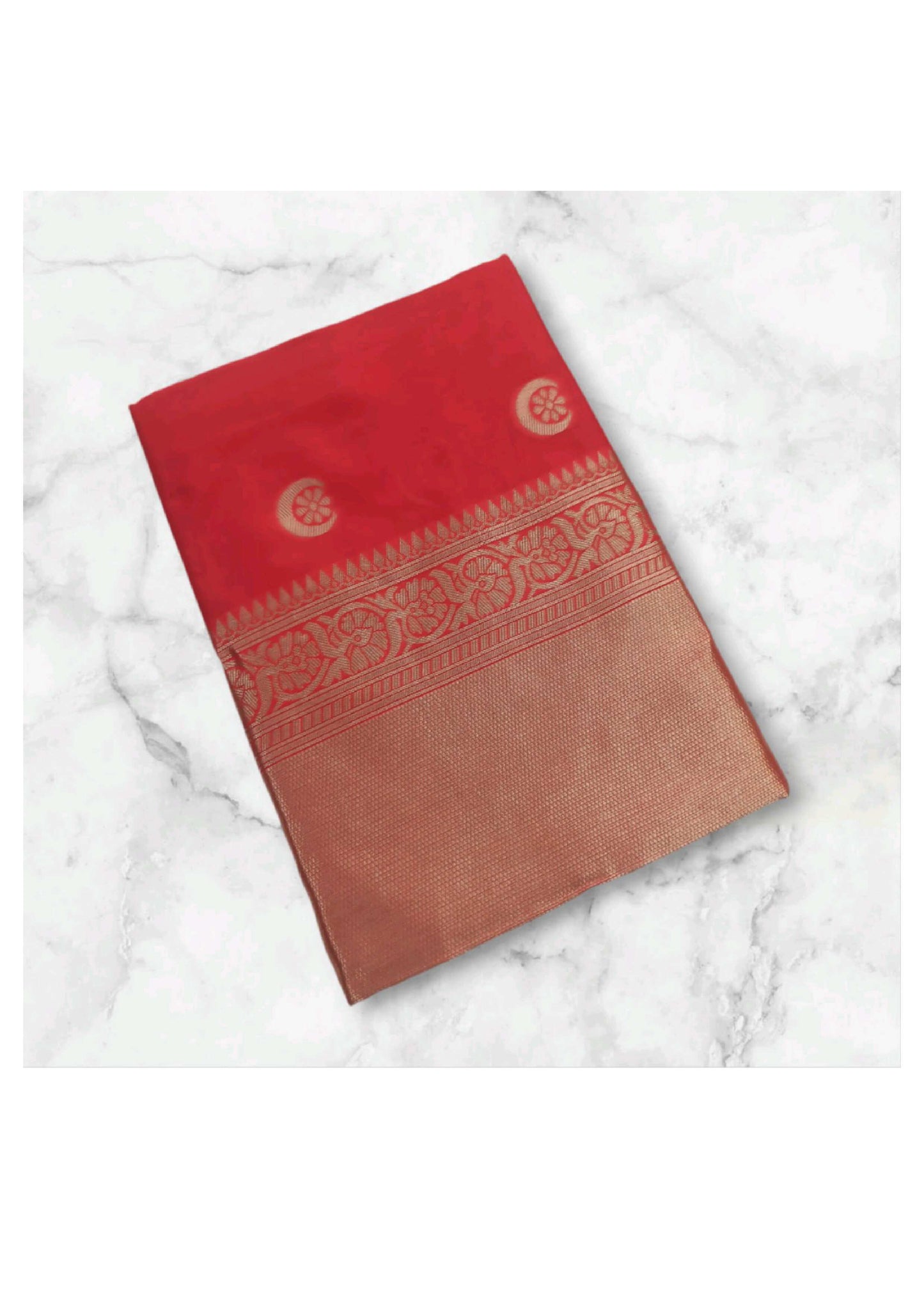 Classic Deep Red Banarasi Silk Saree