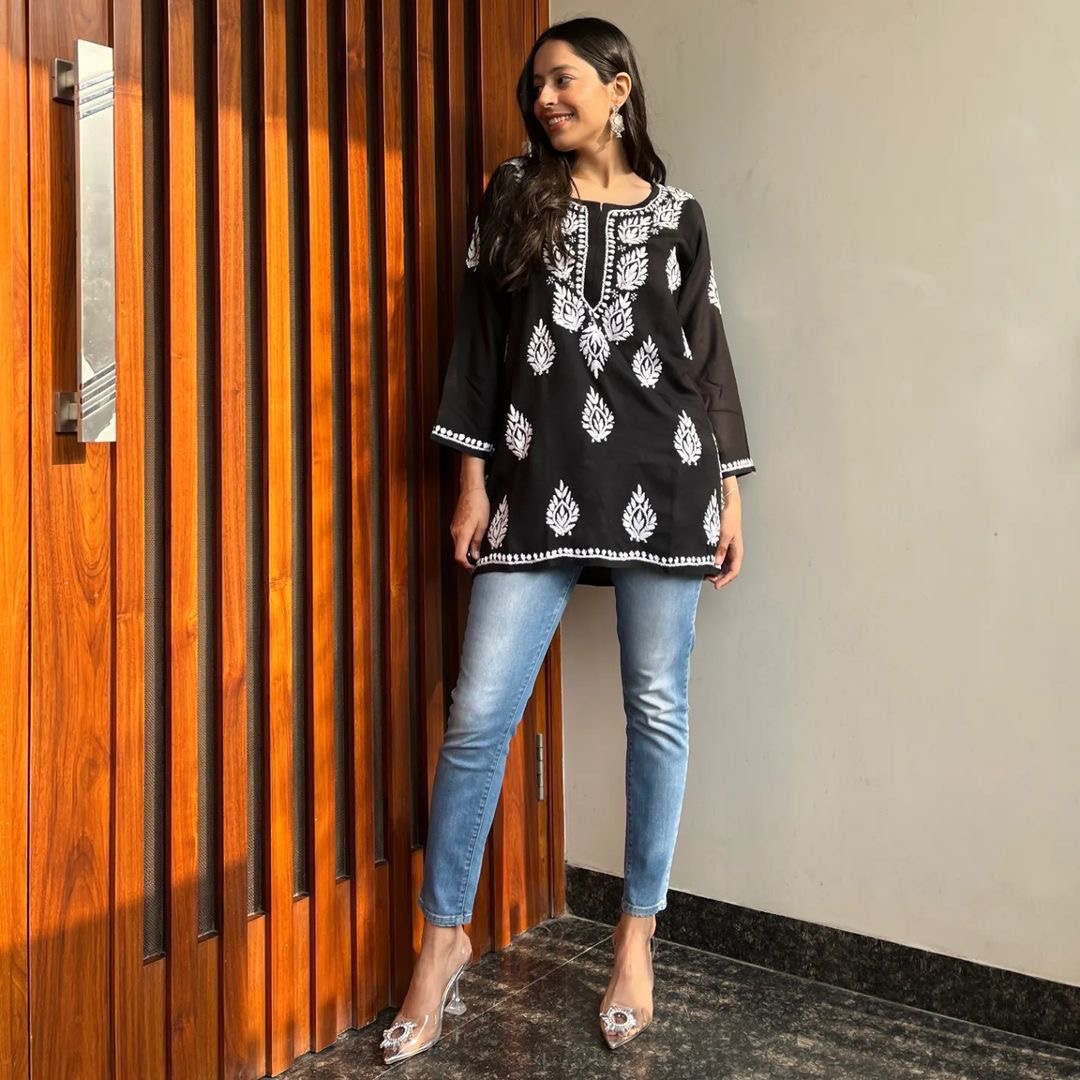Premium Chikankari Short Kurti for Women | Casual & Everyday Wear
