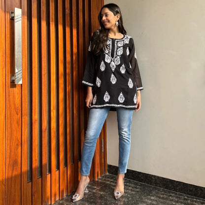 Premium Chikankari Short Kurti for Women | Casual & Everyday Wear