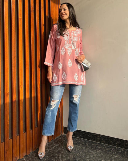 Premium Chikankari Short Kurti for Women | Casual & Everyday Wear