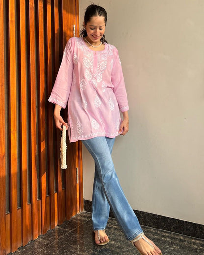 Premium Chikankari Short Kurti for Women | Casual & Everyday Wear