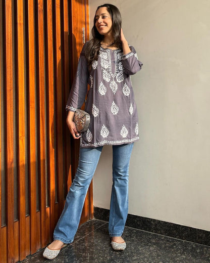 Premium Chikankari Short Kurti for Women | Casual & Everyday Wear