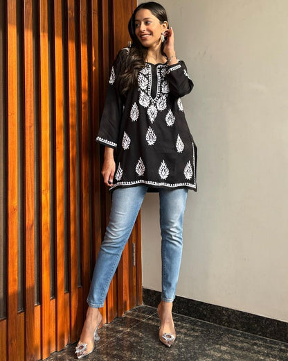 Premium Chikankari Short Kurti for Women | Casual & Everyday Wear
