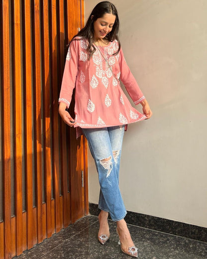 Premium Chikankari Short Kurti for Women | Casual & Everyday Wear