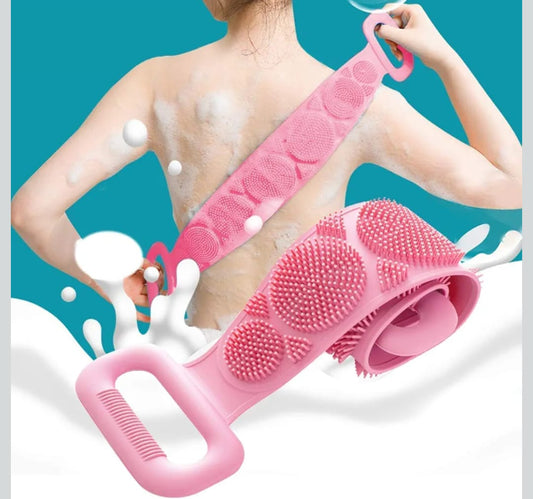 Body Back Belt Scrubber: Dual-Sided Silicone Body Back Scrubber for Deep Cleaning, Exfoliation, and Relaxing Massage