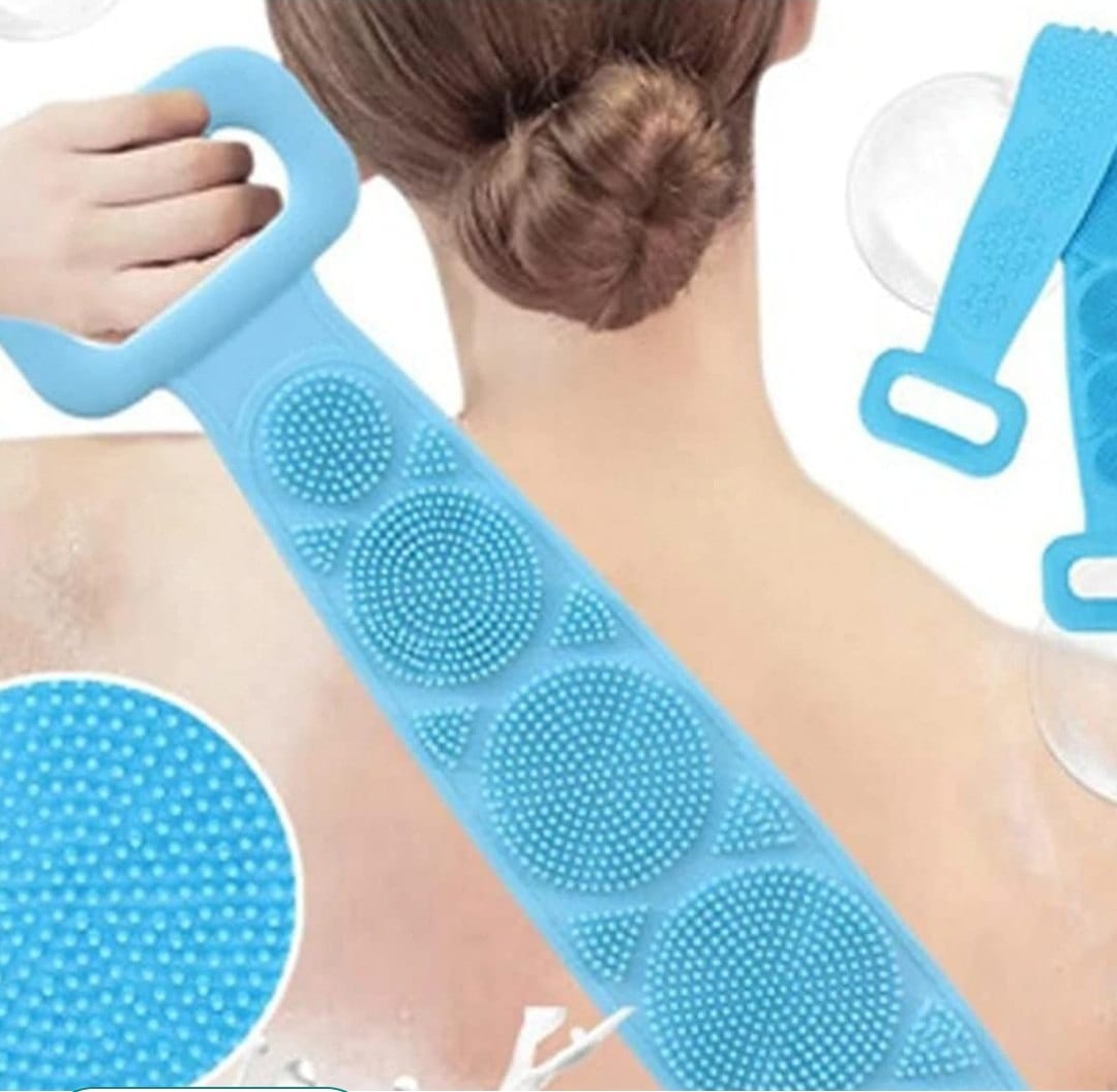 Body Back Belt Scrubber: Dual-Sided Silicone Body Back Scrubber for Deep Cleaning, Exfoliation, and Relaxing Massage