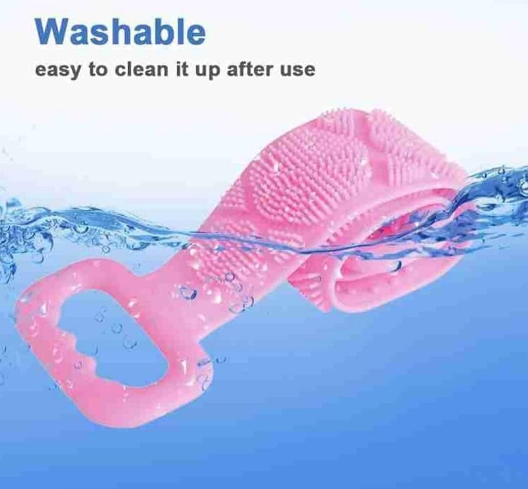 Body Back Belt Scrubber: Dual-Sided Silicone Body Back Scrubber for Deep Cleaning, Exfoliation, and Relaxing Massage