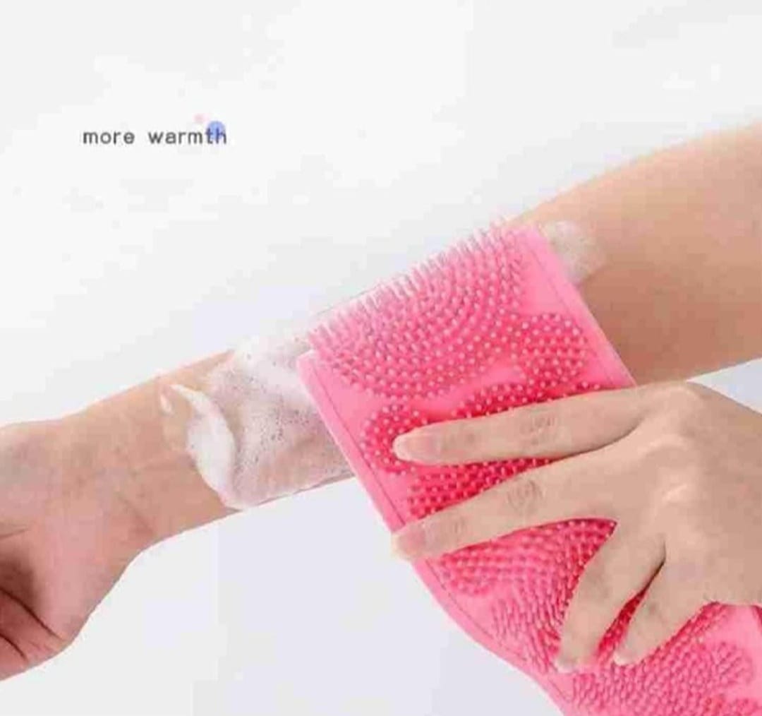 Body Back Belt Scrubber: Dual-Sided Silicone Body Back Scrubber for Deep Cleaning, Exfoliation, and Relaxing Massage