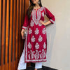 Authentic Hand-Embroidered Chikankari Kurti Set