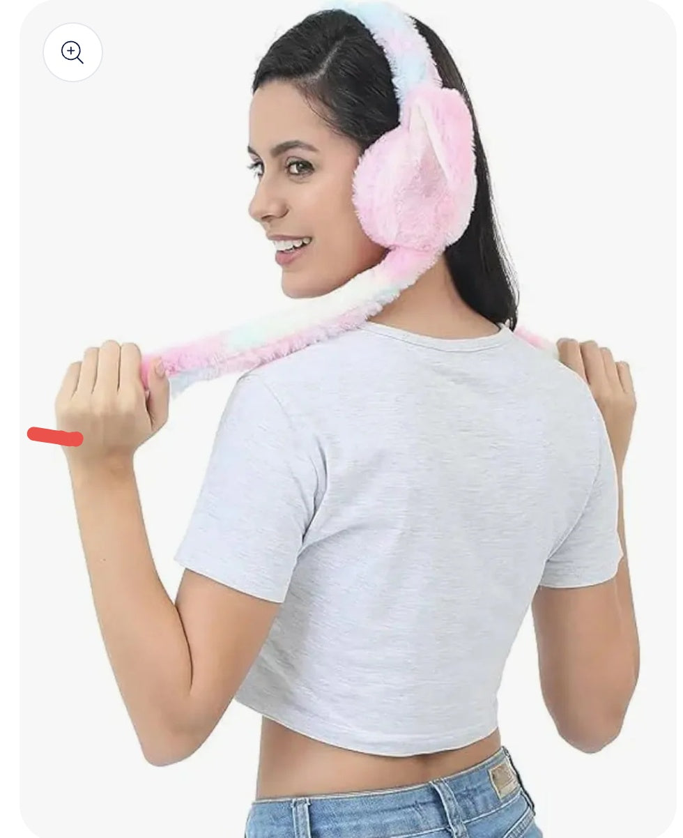 Trending Winter Ear Muffs with Moving Flaps | Fits for 7 years to Adults | Soft & Fluffy | Plush, Cozy Ear Warmers for Cold Weather